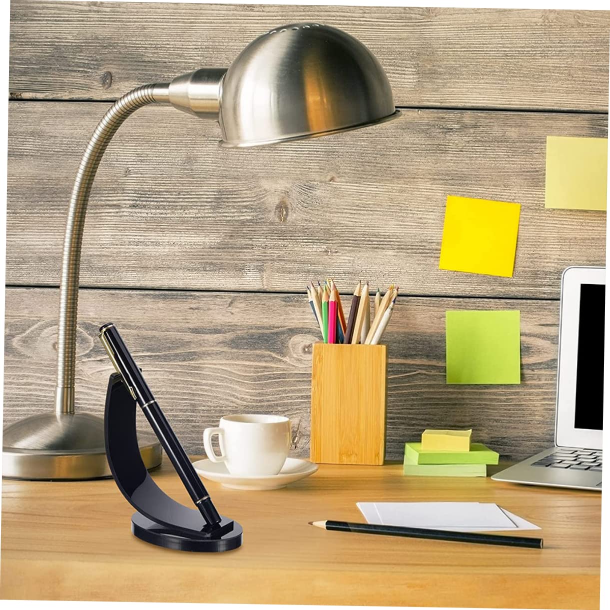 TEHAUX 6piezas Soporte De Maquillaje Acrílico Negro Para Lápices y Pinceles Organizador De Escritorio Estante Vertical Para Almacenamiento De Cosméticos y Accesorios De Belleza