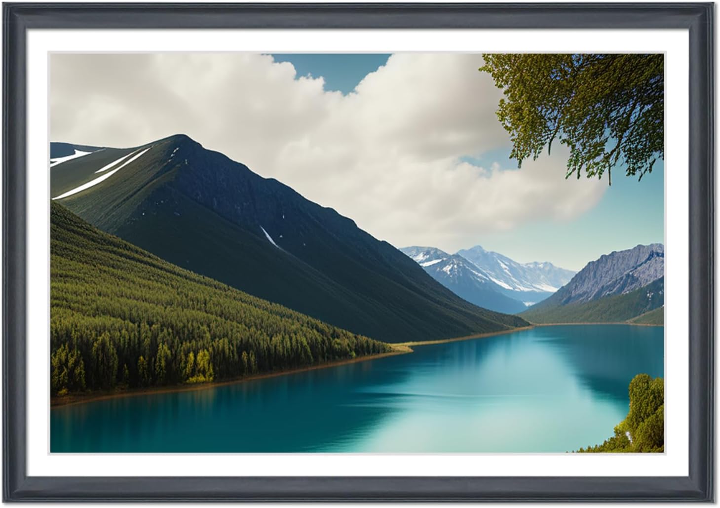 22x33 Picture Frame Solid Wood Black, Display 20"x31" (With mat) or 22"x33" (Without mat) Photos, Poster, Painting,Puzzles (X23B2233W2031)