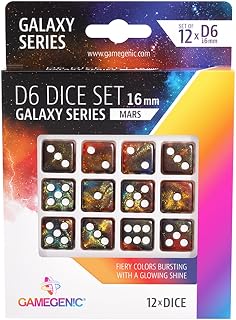 GGS50020 - Galaxy Series - Mars - D6 Dice Set 16 mm (12 pcs)