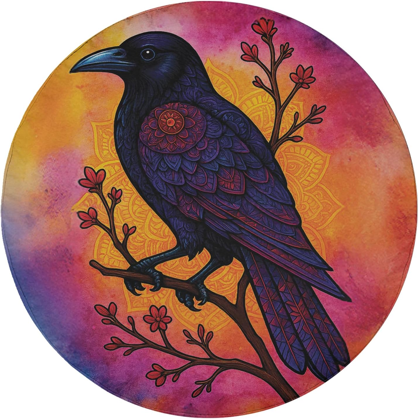 ThangPham Shop Crow Bird Spare Tire Cover with or Without Backup Camera Hole – Tire Cover with Crow Theme