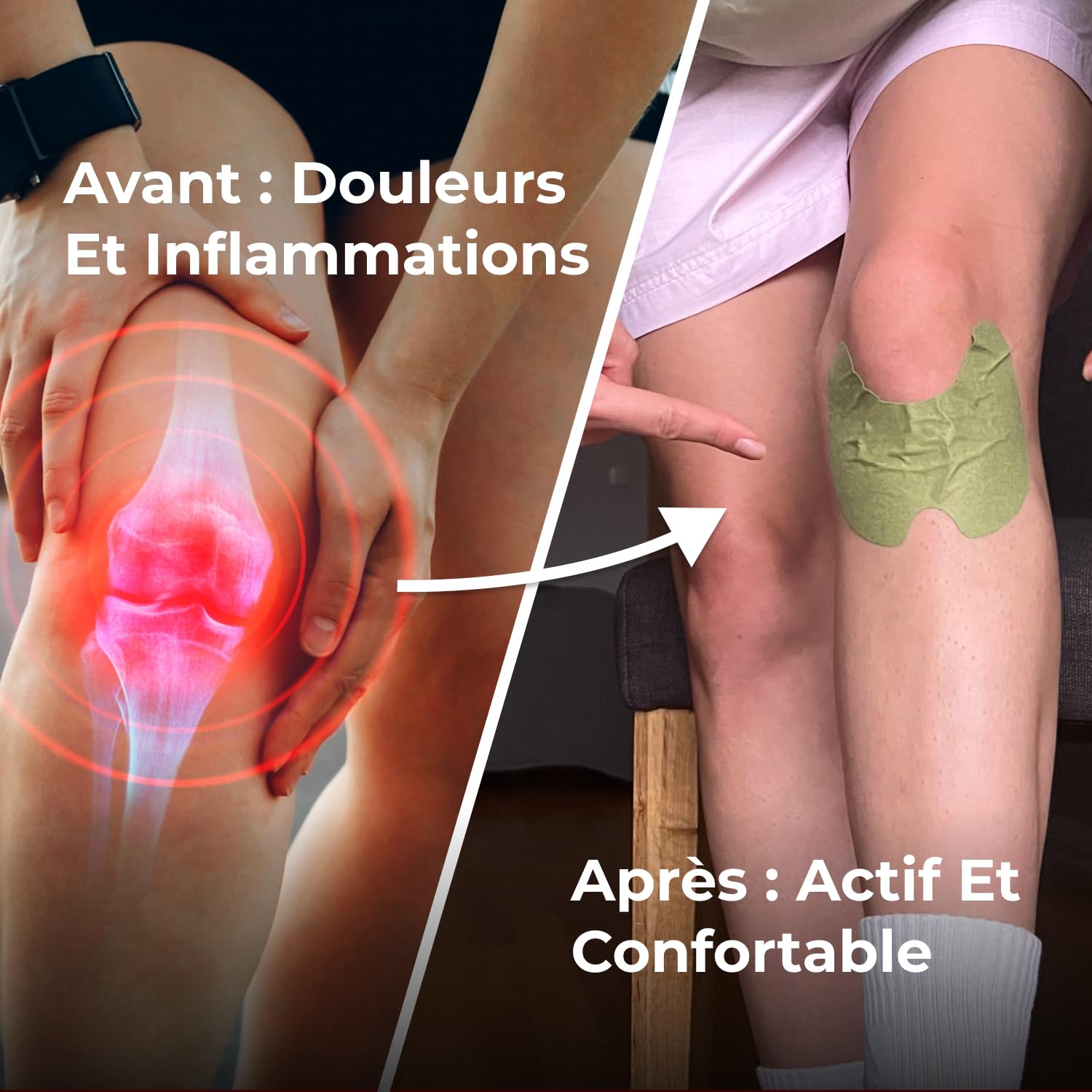Wellnee Original Herbal Knee Patch – Plâtre Wellknee pour soutien du genou, du cou et du dos – Fabriqué avec des herbes naturelles et des ingrédients (30 coussins)