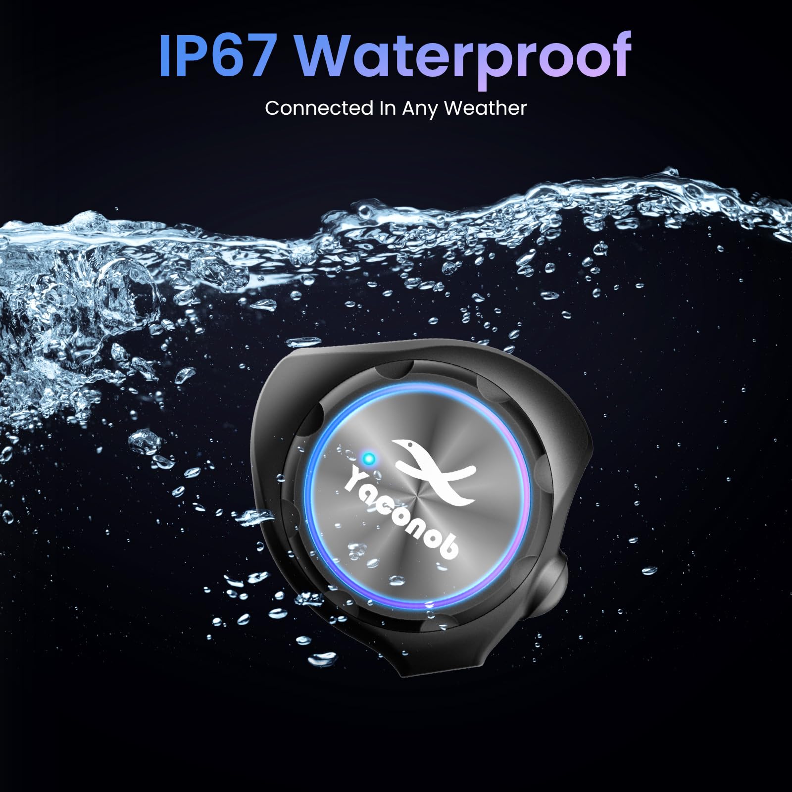 Y3 Helmet Bluetooth Intercom Headset (More Suitable for Couples), Auto Answer Phone, Music, Intercom, Active Noise Cancellation, Waterproof (2 Pack)