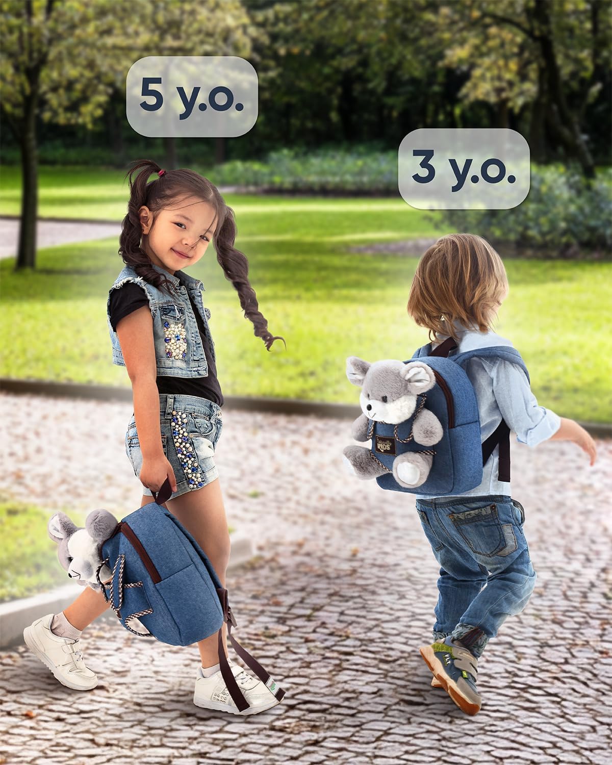 Mouse Backpack, Mouse Toys for Kids 3-5, Toddler Stuffed Animal Gifts for 2 3 4 5 Year Old Girl Boy