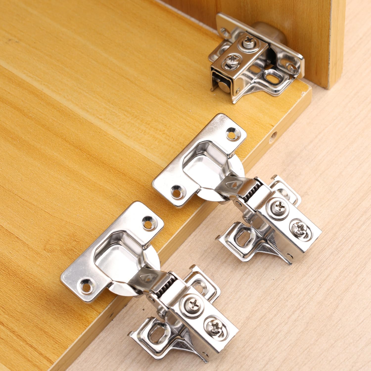 Rustless Steel Hydraulic Hinge Damper Buffer Cabinet Furniture Hinges Cupboard Thicken Soft Close Door Hinges
