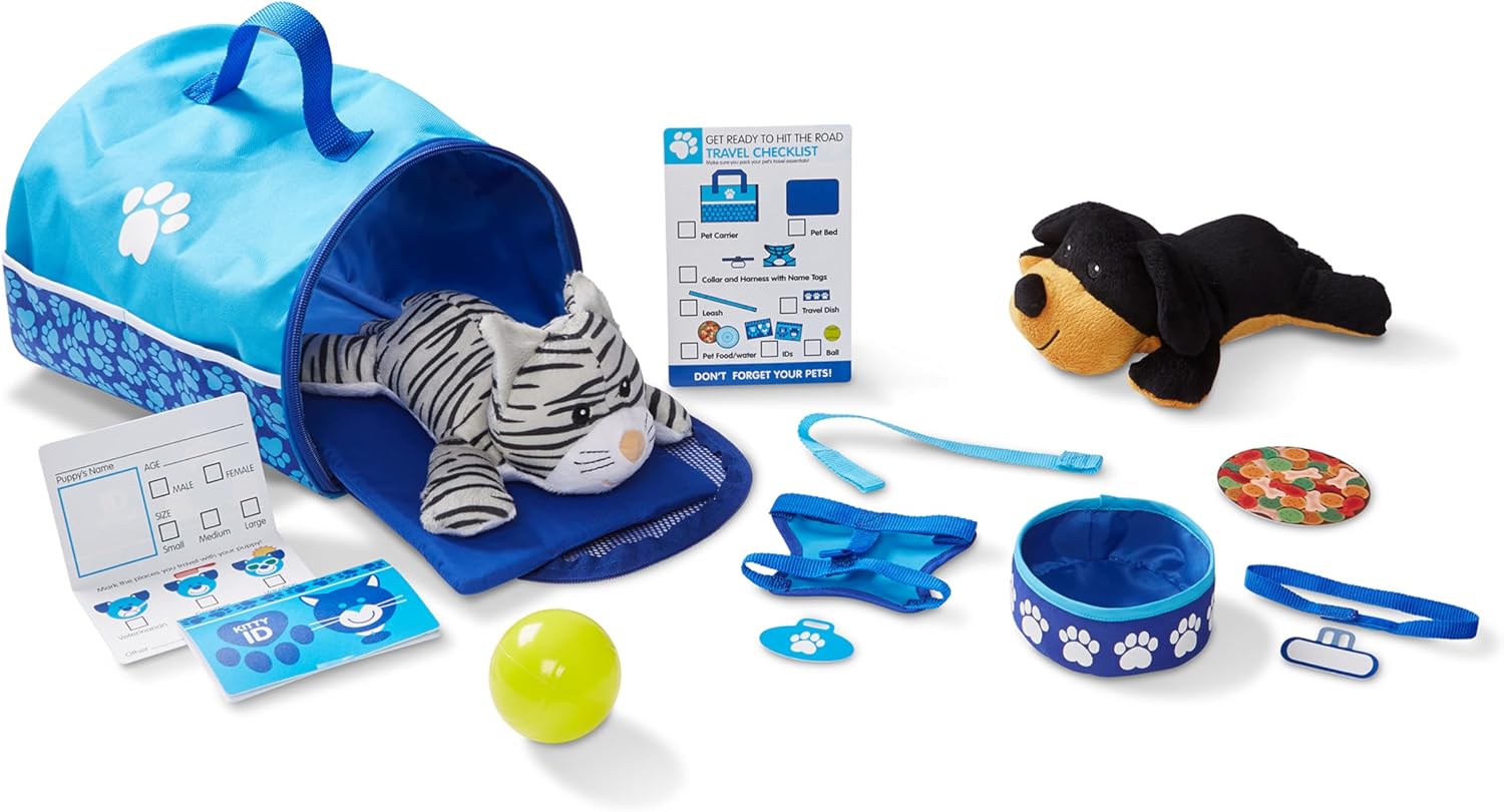 Melissa & Doug Tote & Tour Pet Travel Play Set | Pretend Play | Play Set | 3+ | Gift for Boy or Girl