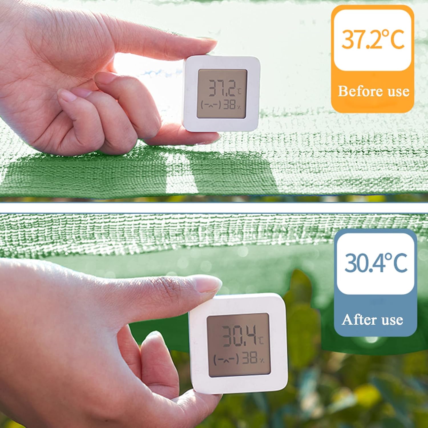 Greenhouse Shading Net 65% Sunblock Shade Cloth with Grommets Sun Shade Sail Waterproof Breathable UV Resistant Sunblock Shade Cloth,for Outdoor Garden Flower Plant (4x4m/13.1x13.1ft)