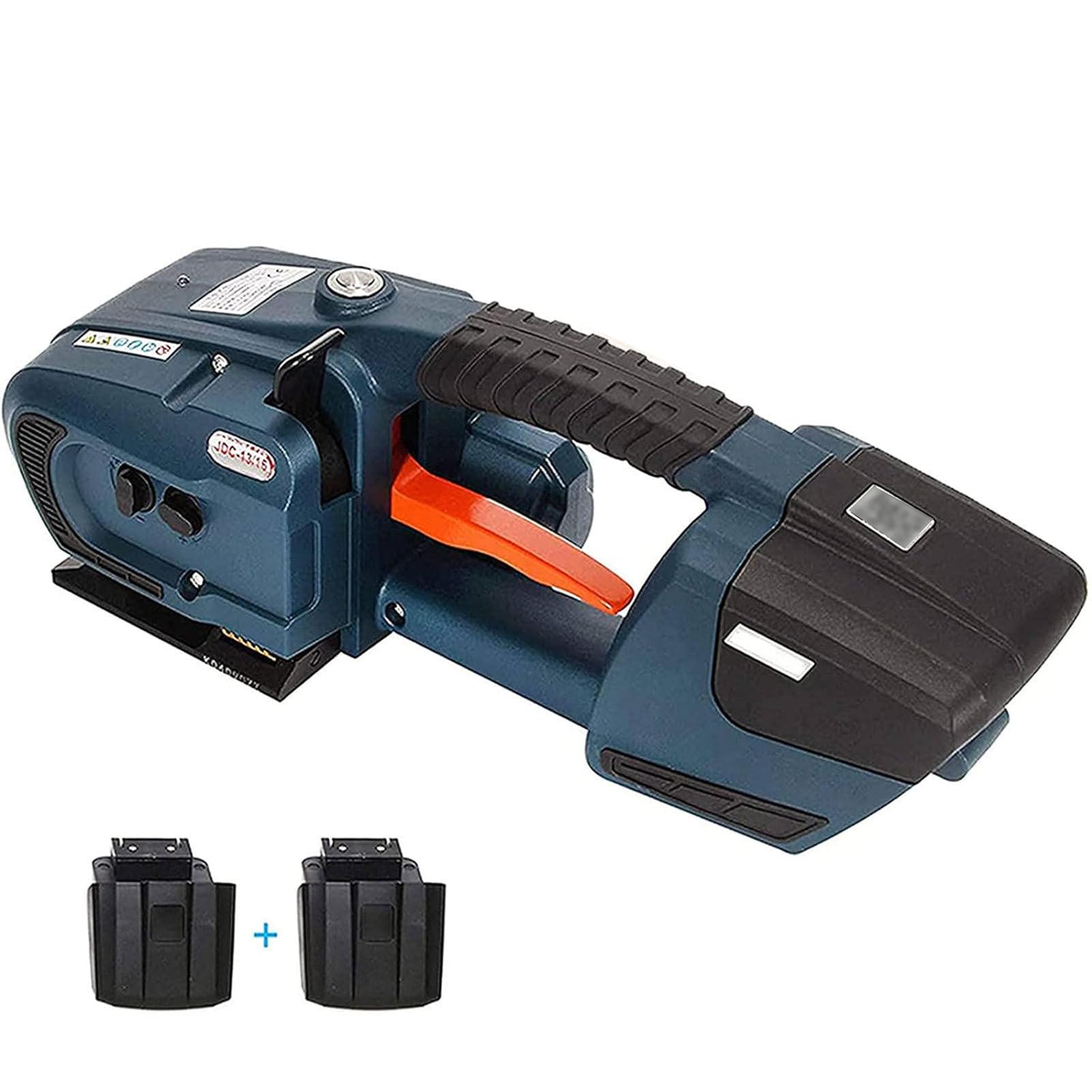 Cercleuse électrique alimentée par Batterie 4000mAh pour Sangles PP/Pet 1/2-5/8in - Cercleuse Automatique pour palettes en Carton, Emballage - Temps de soudage Seulement 2-5S, 2*Batterie