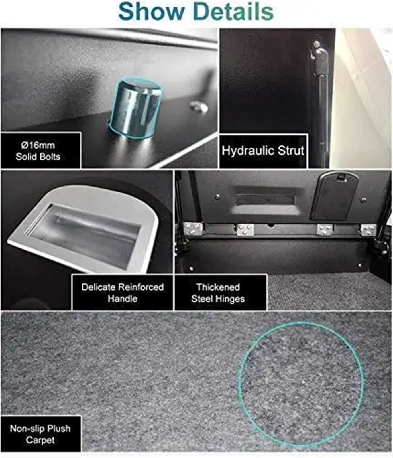 Caja De Seguridad Electrónica De Seguridad para Suelo/Cajón, Caja Fuerte Digital De Acero con Cerradura para Gabinete