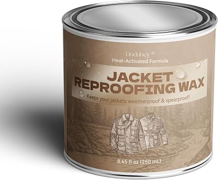 Canvas & Fabric Wax for JacketsNatural Protection Against Water, Wind&AbrasionRestores Waterproof, Flexibility & Patina for Canvas & Cotton Waxed Jackets, WorkwearEasy Heat-Activated Formula