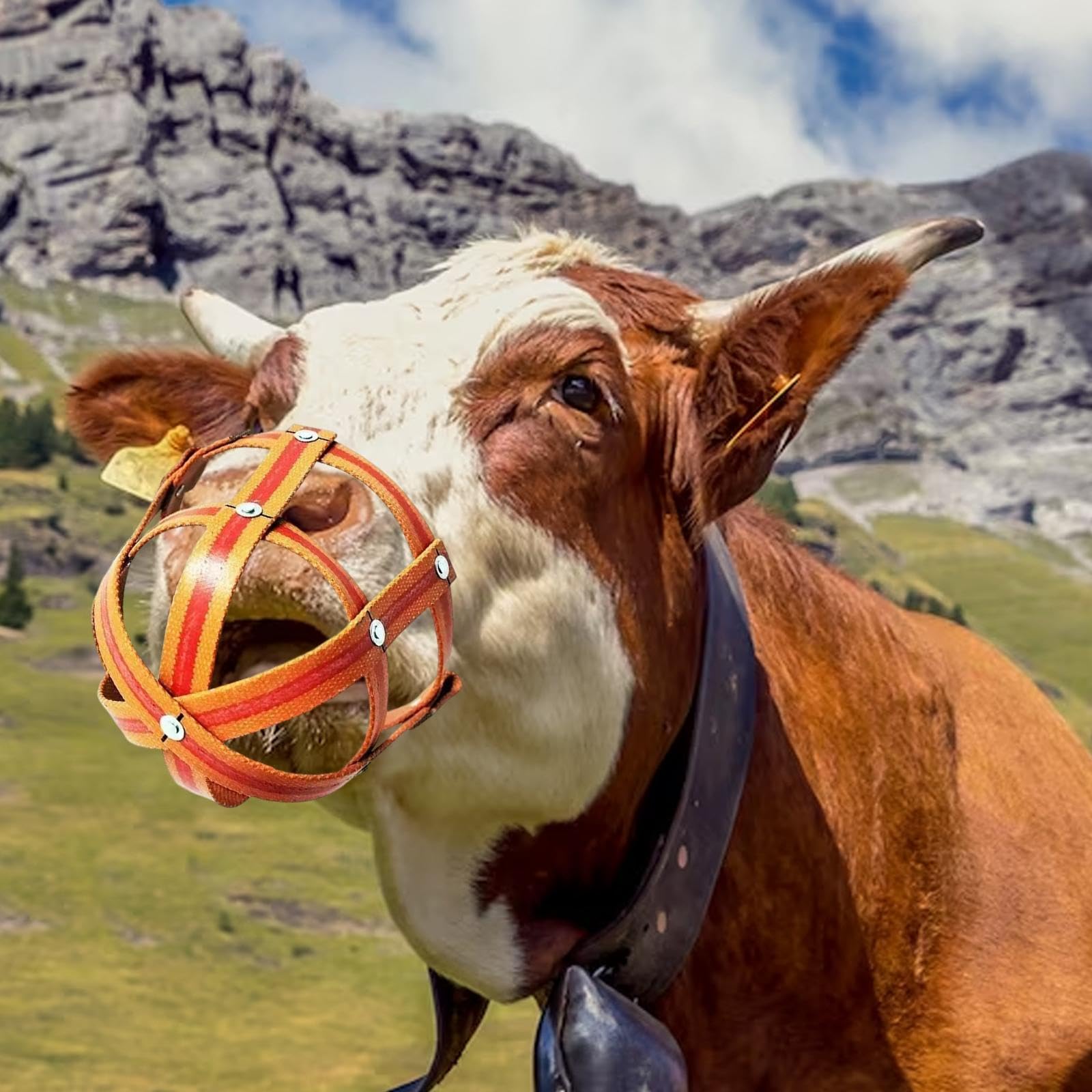 Bozal para Pastoreo de Caballos Bozales para Caballos, Transpirable Cómodo, Control en Arnés Duradero Cubierta de Boca de Caballo para