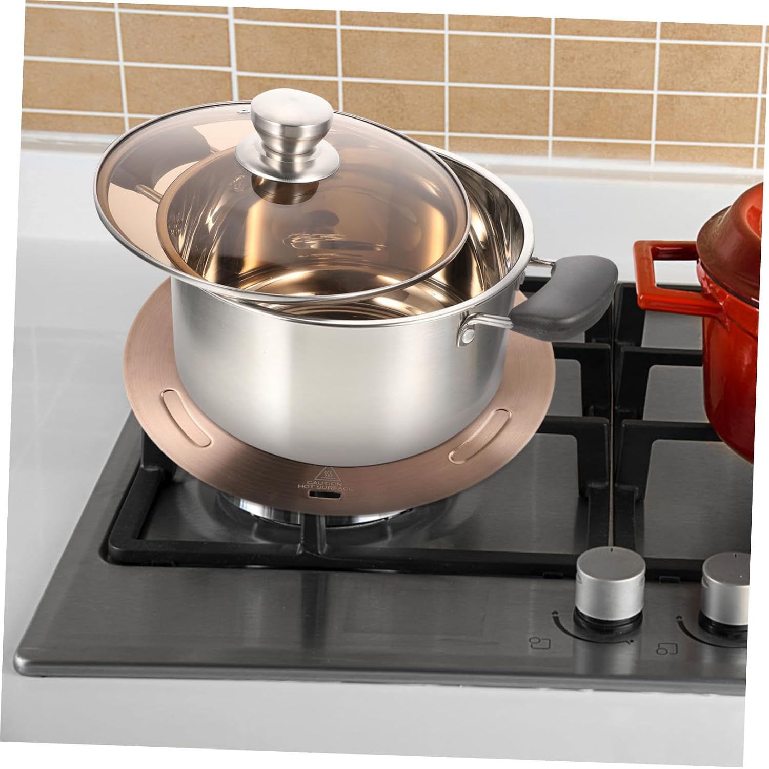 Cabilock Stainless Steel Induction Adapter Plate Gas Stove Diffuser Plate for Electric Cookware