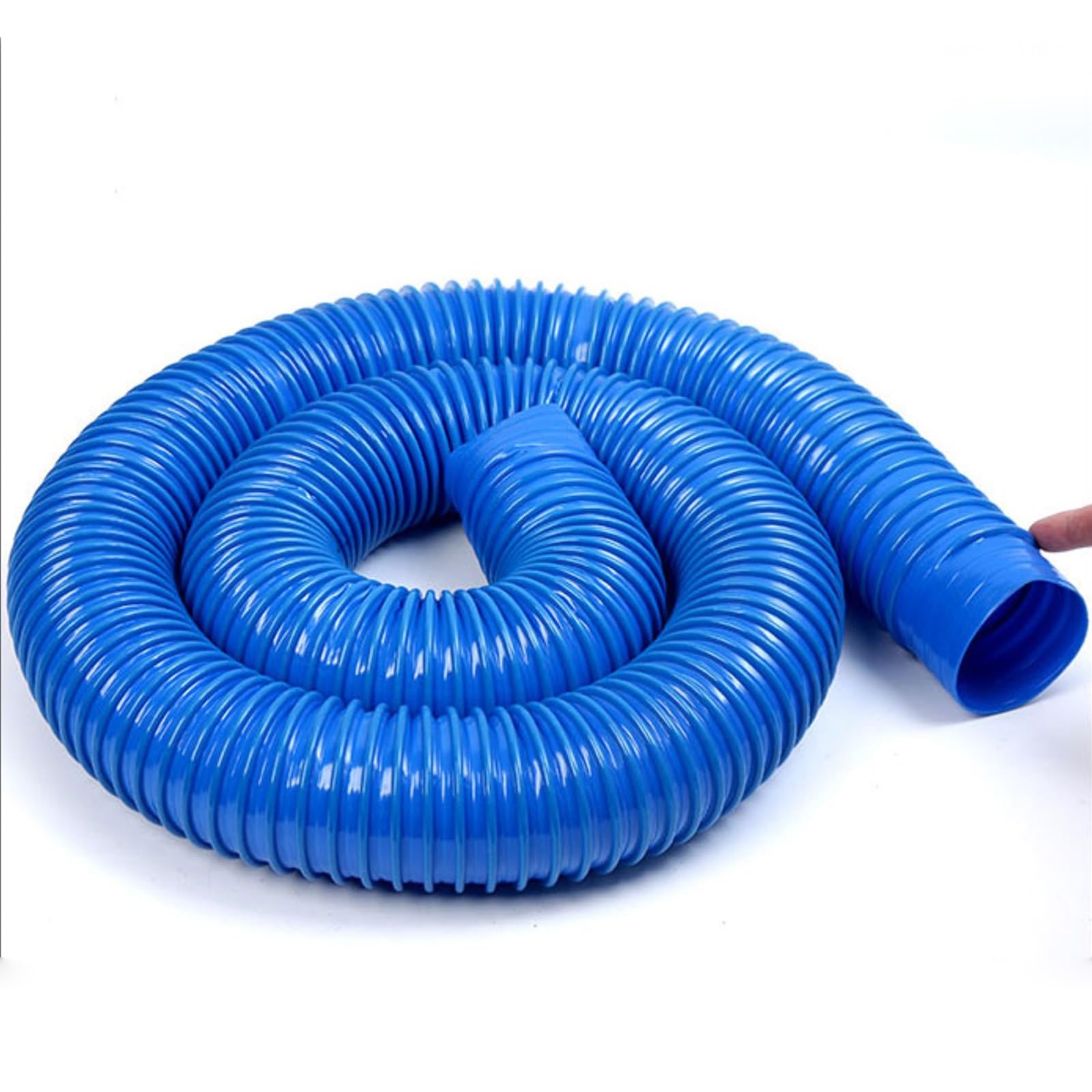 Tubo Flexible Manguera De PVC para Recolección De Polvo, Tubo Flexible Azul para Extracción Polvo En Carpintería Y Soldadura, con Abrazadera De Sellado(L 1m(3.3ft),ID 150mm(5.9in))