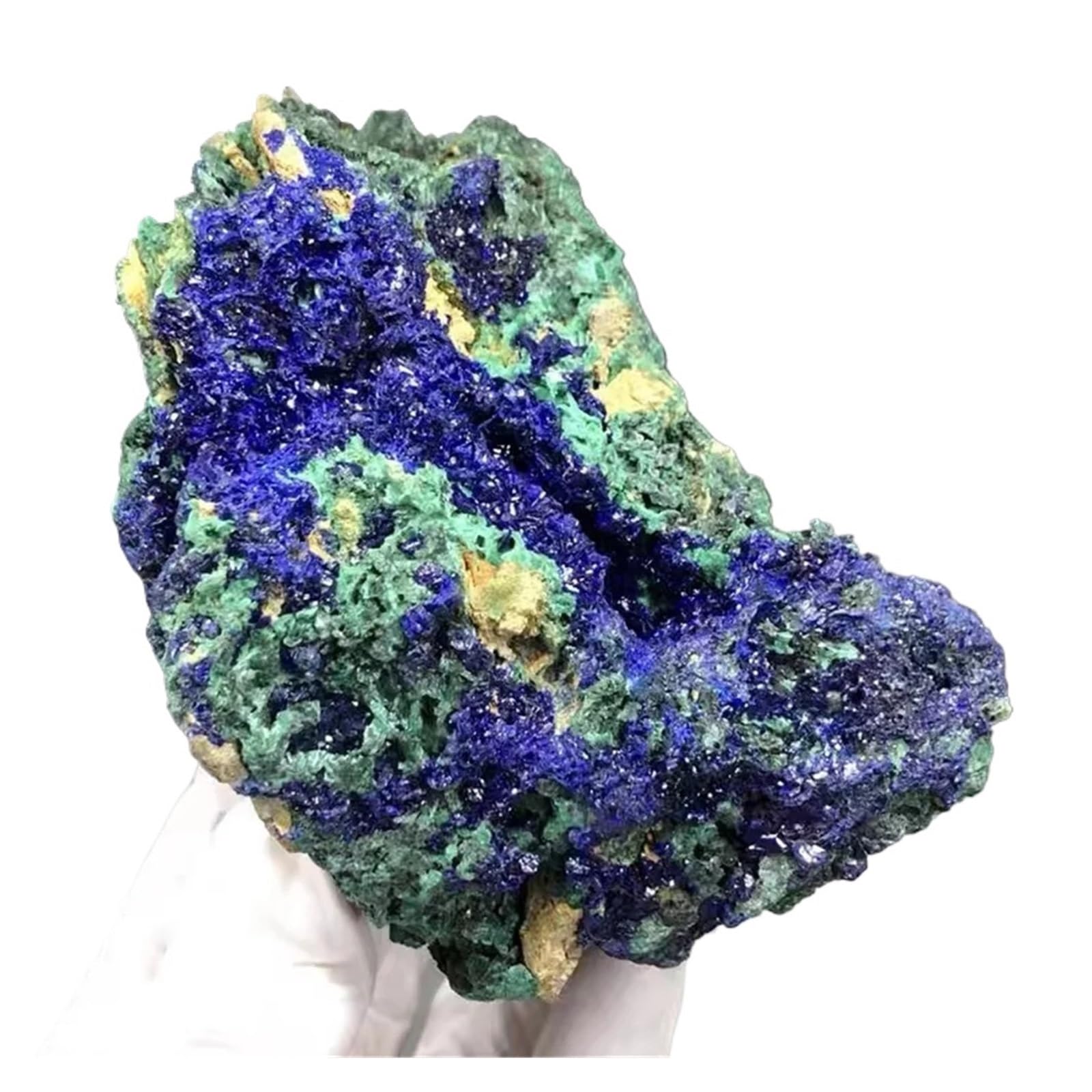 AARTERZZA 1pcs 4-5cm Azurite Malachite Geode Quartz Crystal