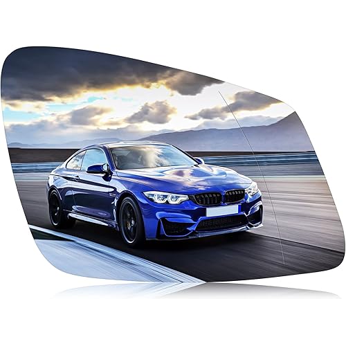 Right Passenger Side Mirror Glass Replacement for 2009-2019 BMW M2-M7 Series, F20 F22 F30 F32 F34 F36 F80 228i 320i 328i 330i 335i 428i 430i 435i 535i 550i 640i Rearview Heated Mirror Glass