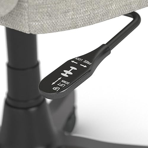 Miniatura 4 de Bush Furniture Key West - Silla de oficina con respaldo medio, tela gris claro