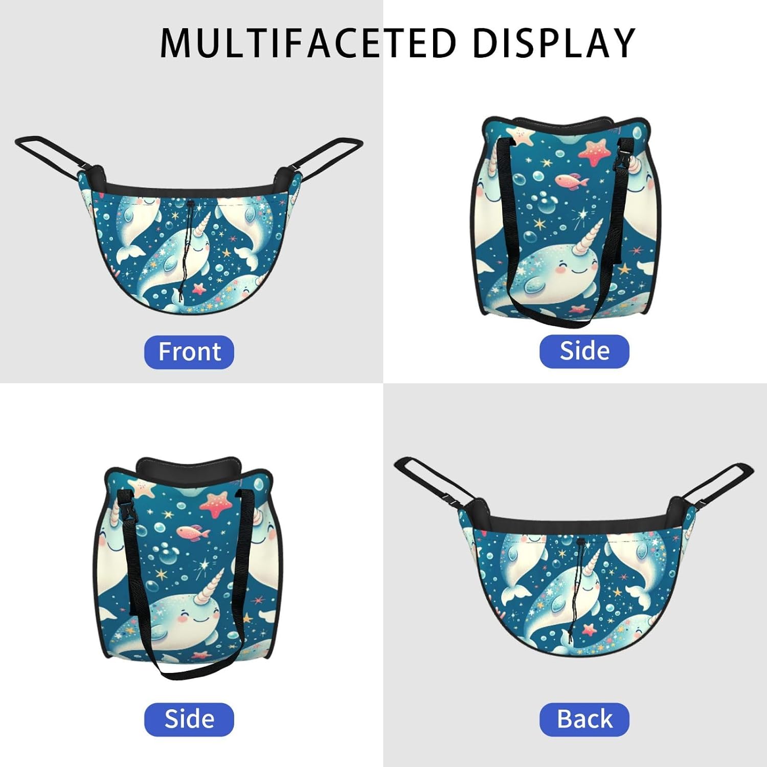 Augenstern Kawaii-Narwhals Car Backseat Organizer Bag For Road Trips image 2