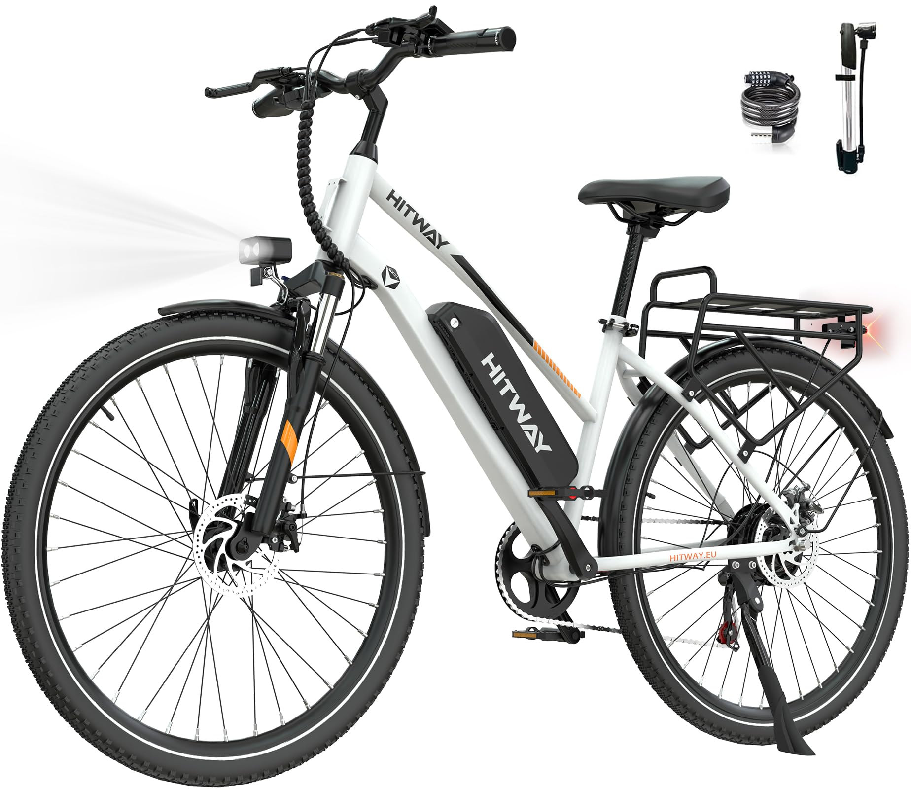 HITWAY E Bike 28 Zoll, Elektrofahrrad Pedelec für Damen und Herren, E-Fahrrad mit 36V 12Ah/13Ah Wechselakku, 250W Motor, 7 Gang Schaltung,StVZO Citybike Electric Bike Ebike Reichweite bis zu 35-90km