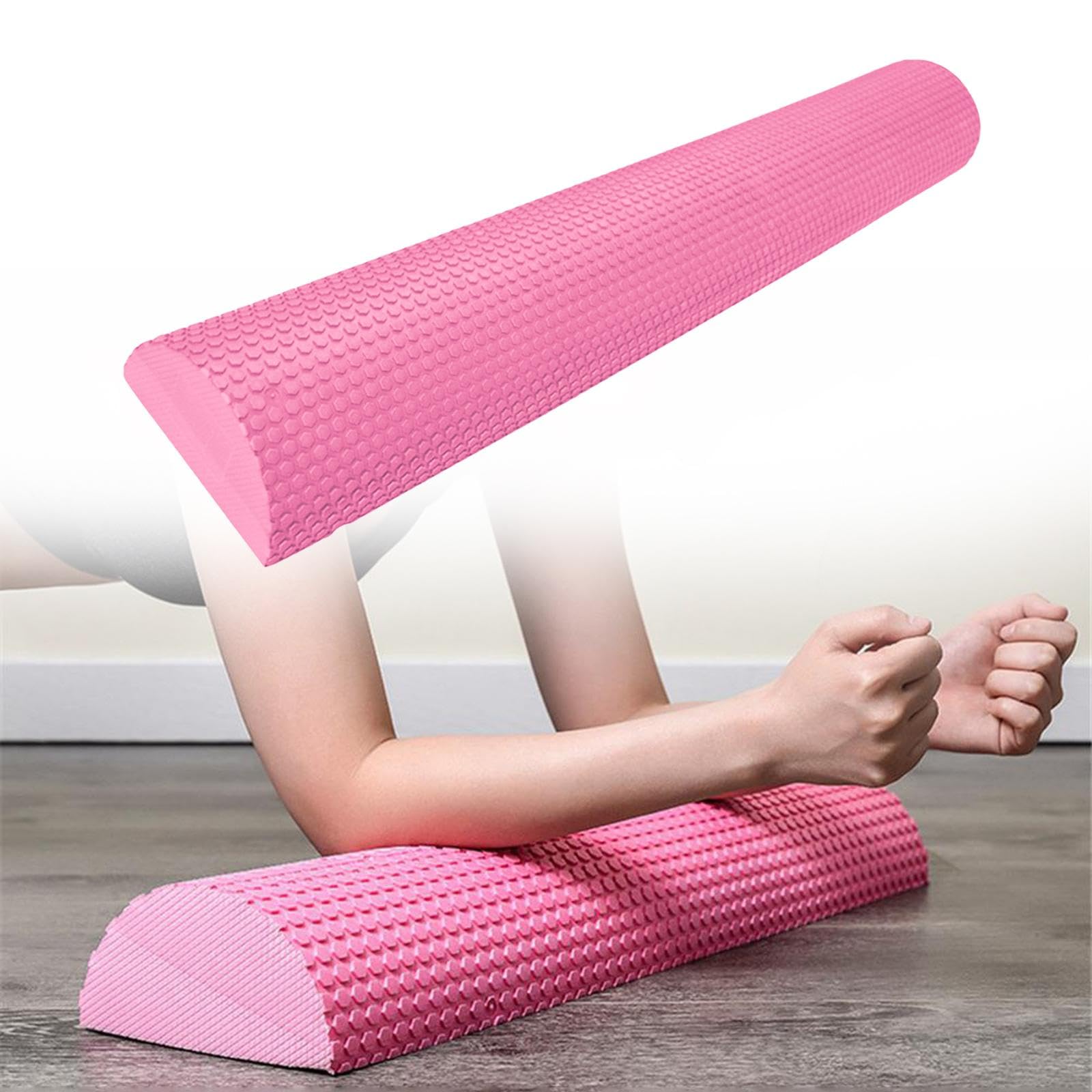 perfk Mezza Foam Roller Rullo Allenamento Muscolare Massaggio Equilibrio Eva Densità Elevata Design Unico Leggero Resistente Adatto per Casa Palestra