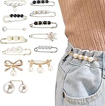 ZKGYUS 13 Pezzi Spilla Perla Artificiale, Spilla Donna Cristallo Perla Spilla, Senza Cucire Pantaloni Vita Maglione Scialle Cappello Clip Lapel Pin, Spilla di sicurezza per Maglione Abito Camicia
