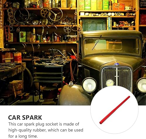 Miniatura 2 de VICASKY Herramienta de bujía, enchufe de bujía de goma roja para automóviles y motocicletas, removedor de instalación portátil para motocicletas
