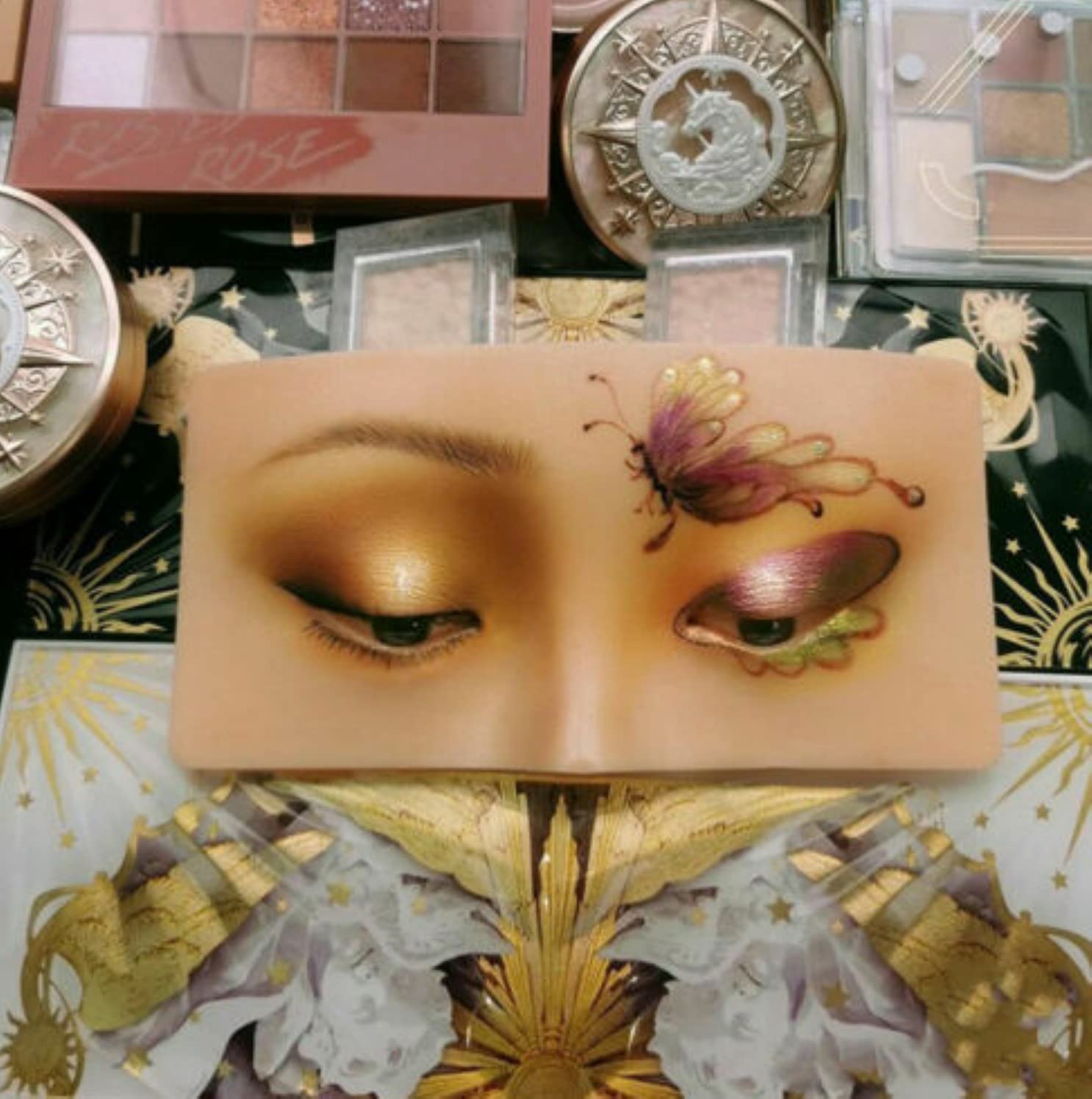 FEELHIGH Makeup Practice Board, Silicone Face - Realistic Surface for Makeup Practice 3