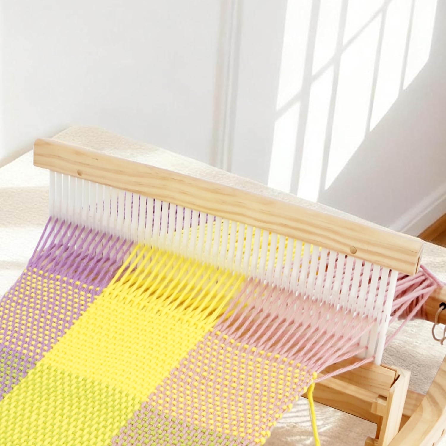 WILLOWDALE 3pcs Weaving Heddle Shed Stick for Weaving Loom Kit, 16 Inches Heddle with 60/80/100 Sticks, Weaving Tool Frame Loom Accessories Arts & Crafts Supplies