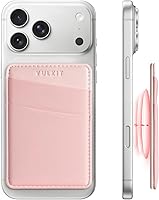 Vista 15 de VULKIT Cartera magnética para teléfono MagSafe, bloqueo RFID, cartera con tarjetero para iPhone serie 16/15/14/13/12 y funda para teléfono