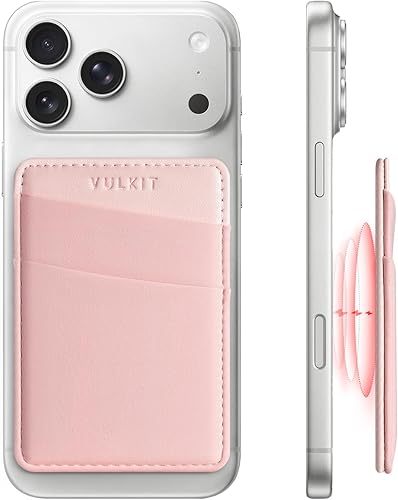 VULKIT Cartera magnética para teléfono MagSafe, bloqueo RFID, cartera con tarjetero para iPhone serie 1615141312 y funda para teléfono con MagSafe