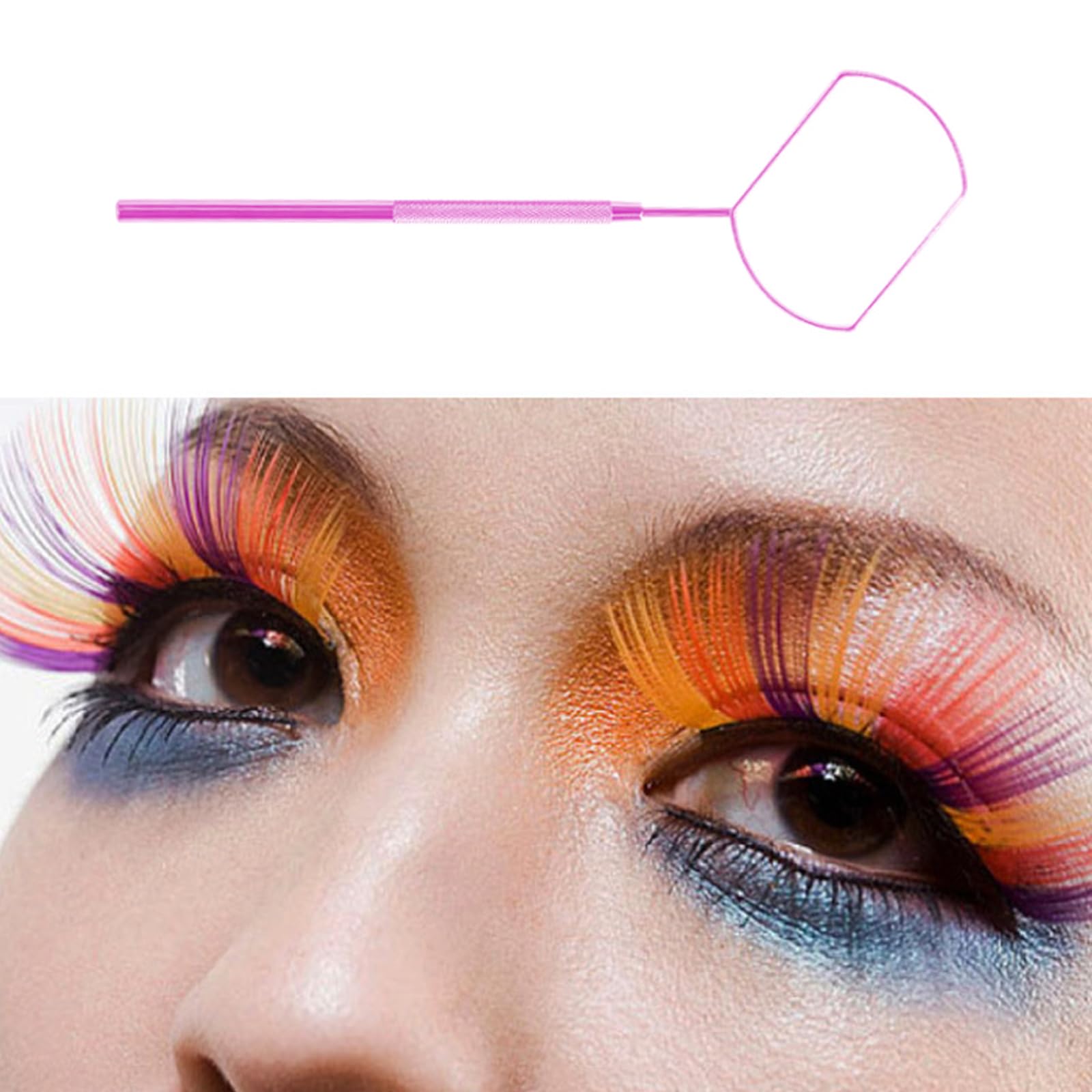 Eyelash Mirrored Stainless Steel Glass Lens Eyelash Inspection Mirrored For Eyelash Grafting Makeup Eyelash Mirrored