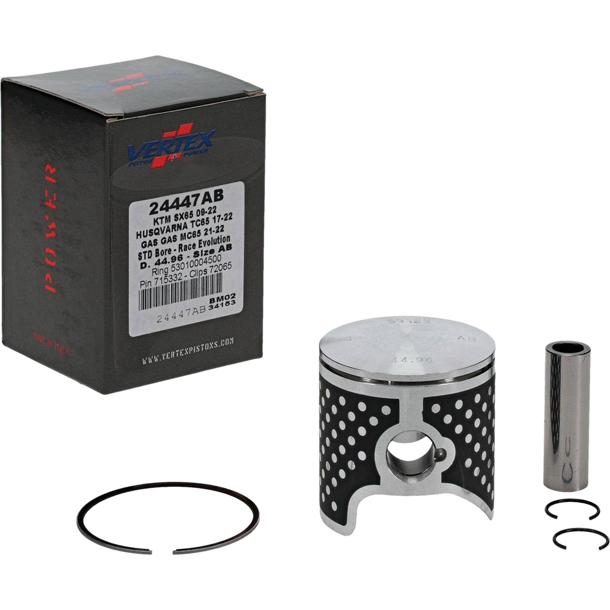 Amazon.com: Vertex 24447AB Cast Race Piston Kit Compatible With