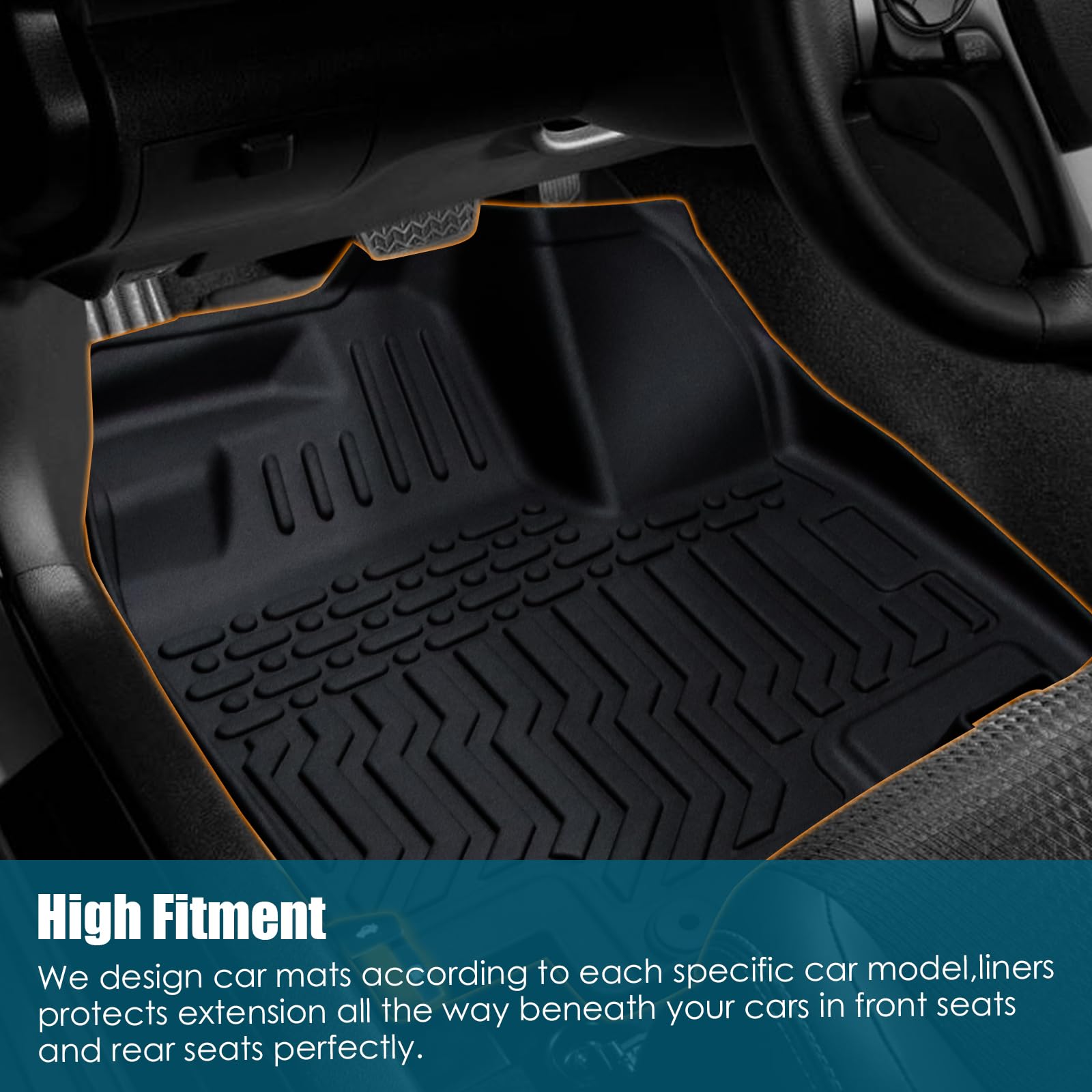 YODANCELEAPS All-Weather TPE Rubber Floor Mats Compatible with Toyota ...