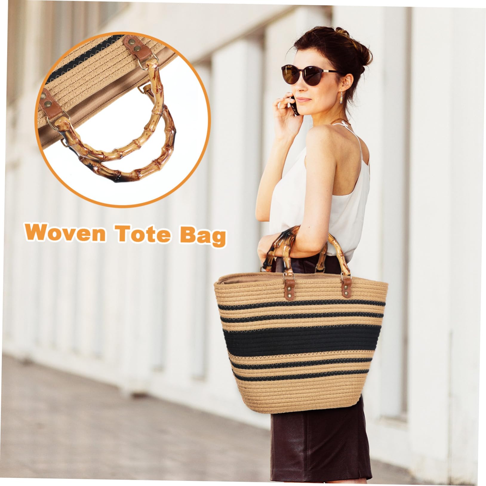 Healeved Borsa Tote Intrecciata da Donna in Paglia Naturale, Borsa a Mano e Tracolla Leggera per Spiaggia Estiva e Viaggi di Piacere, Ampia Capacità e Design Artigianale Unicità
