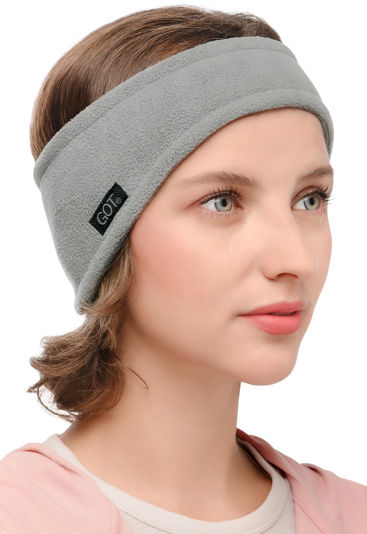 GOT Sports Ear Warmer Headband for Women - Fleece Running Headband Ear Covers for Cold Weather - Ski Cycling Ear Muffs for Winter (Gray)