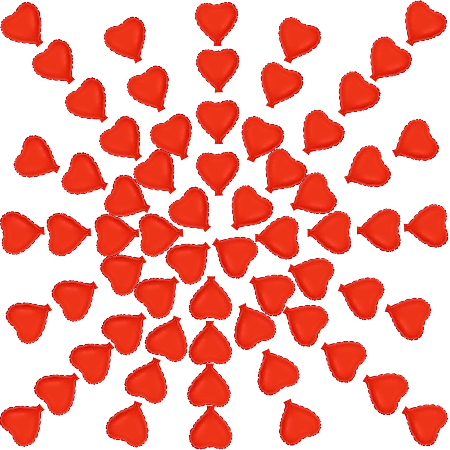Finypa 100Pcs 5'' Star Foil Balloons Five-Pointed Star Shape Balloons for Birthday Party Wedding Baby Shower, Gender Reveal, birthday or Engagement Party Decoration (Red Heart)