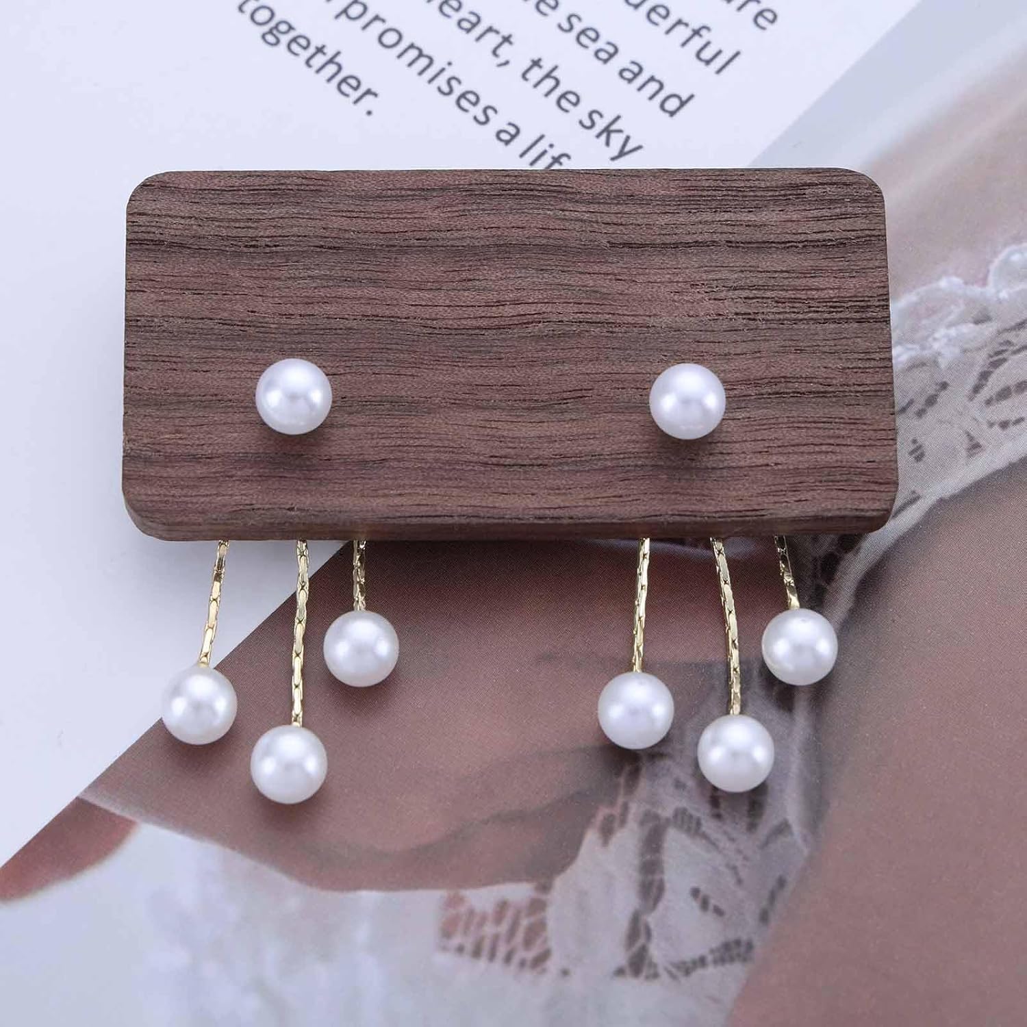 Bohemian Gold Pearl Tassel Dangle Drop Earrings - Pearl Ear Jacket Studs - Double Way Front Back Earrings - Jewelry for Women - Image 4