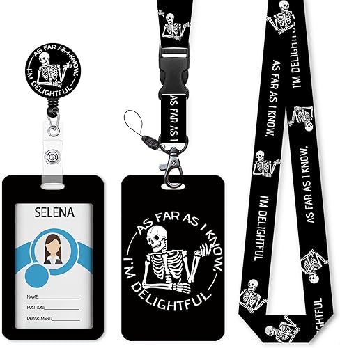 Soporte para tarjetas de identificación con cordón separable, cordones para insignias de identificación, etiquetas de nombre, soporte para tarjeta