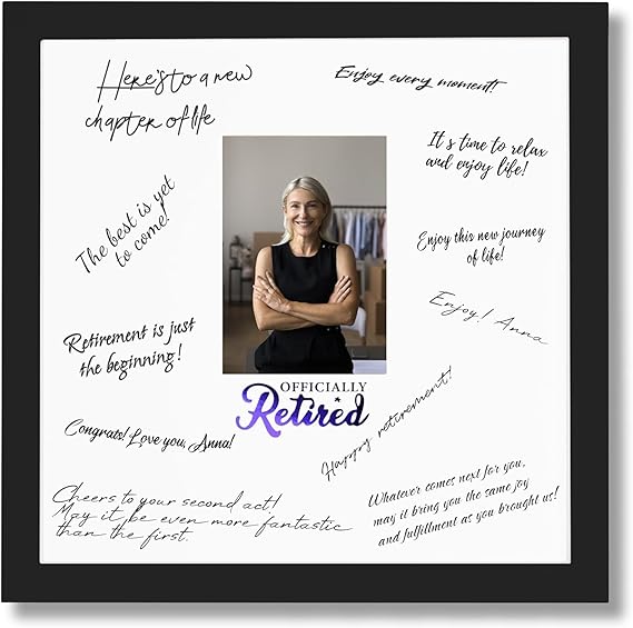 Amazon.com - 13x13 Retirement Signature Frame with Plexiglass Cover ...