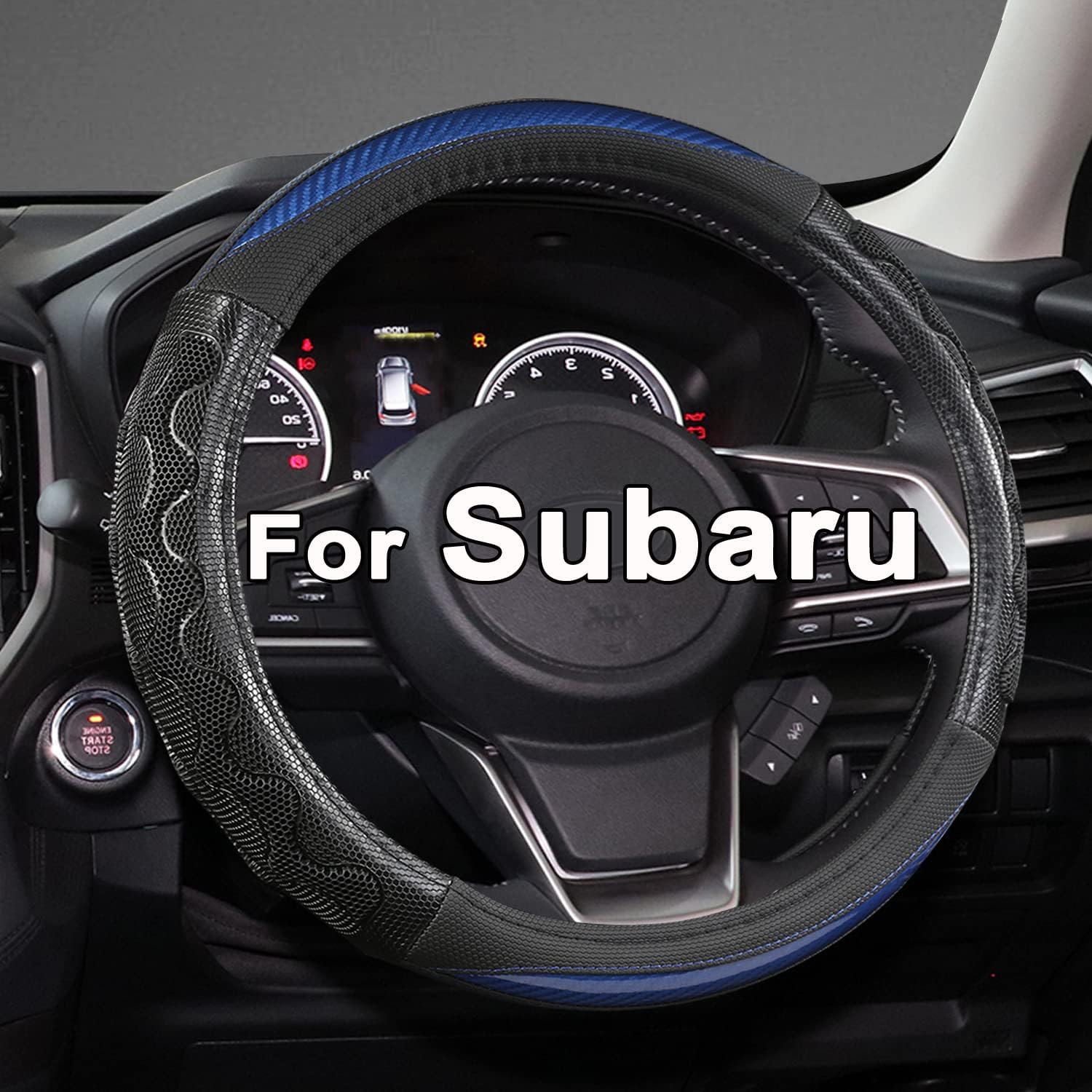 GIANT PANDA Steering Wheel Cover for Subaru Forester, Car Steering Wheel Cover for Subaru Outback and Crosstrek - Red
