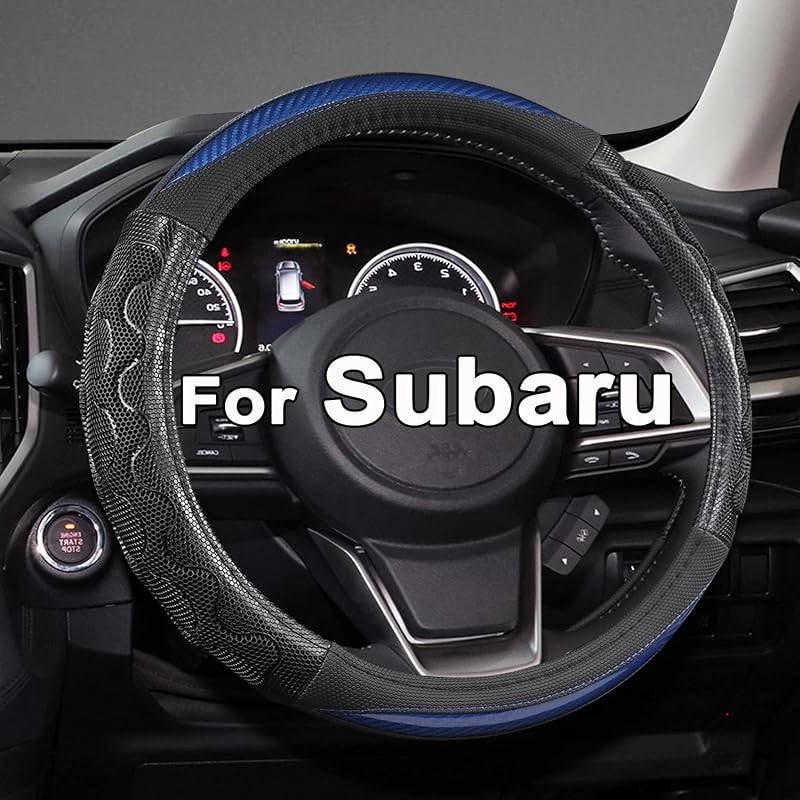 Capa para volante GIANT PANDA azul para Subaru Forester, Outback e Crosstrek, formato redondo, 36,8–38,1 cm