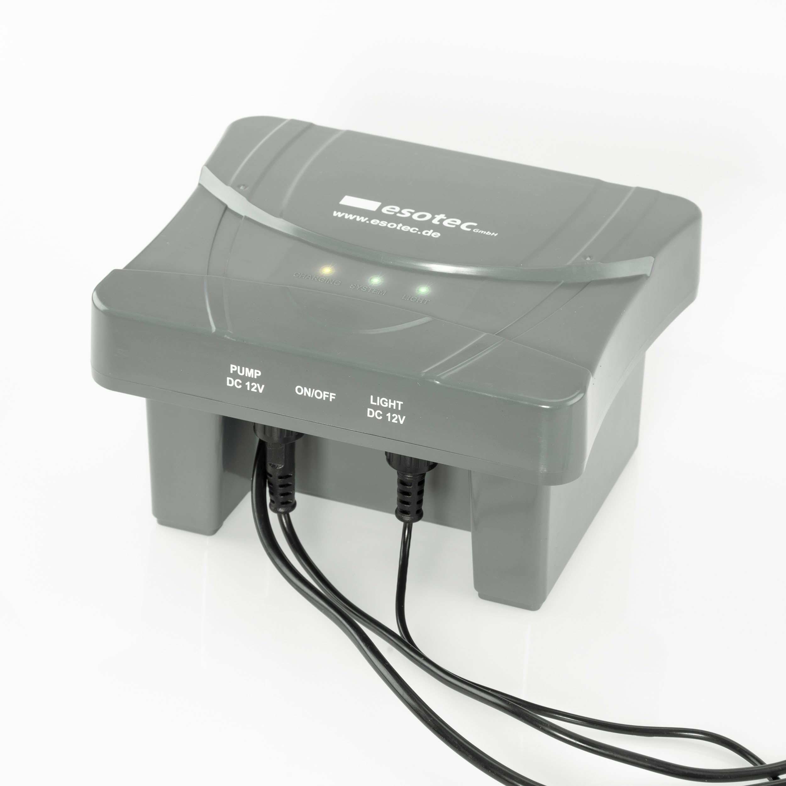 esotec Solar LED Teichpumpenset 25 700, LiFePo4 Akku, Sprinklerpumpe 700/h, Filter, Erdspieß, Solarmodul 15W, Solarbrunnen Gartenteich, Wasserspiel Springbrunnenpumpe, Komplettset, außen, 101938