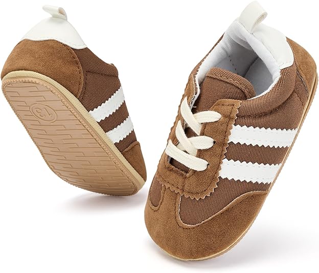 BACSAC Baby Shoes for Boys Girls Non Slip Low Top Infant Walking Shoes Breathable Comfort Toddler Walker Shoes Pull On Newborn Baby Sneakers 3 6 9 12 Months