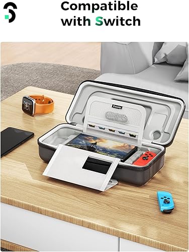 Miniatura 7 de SOOMFON Funda de transporte para cubierta de vapor, funda de transporte rígida protectora con adaptador integrado, funda de transporte portátil de