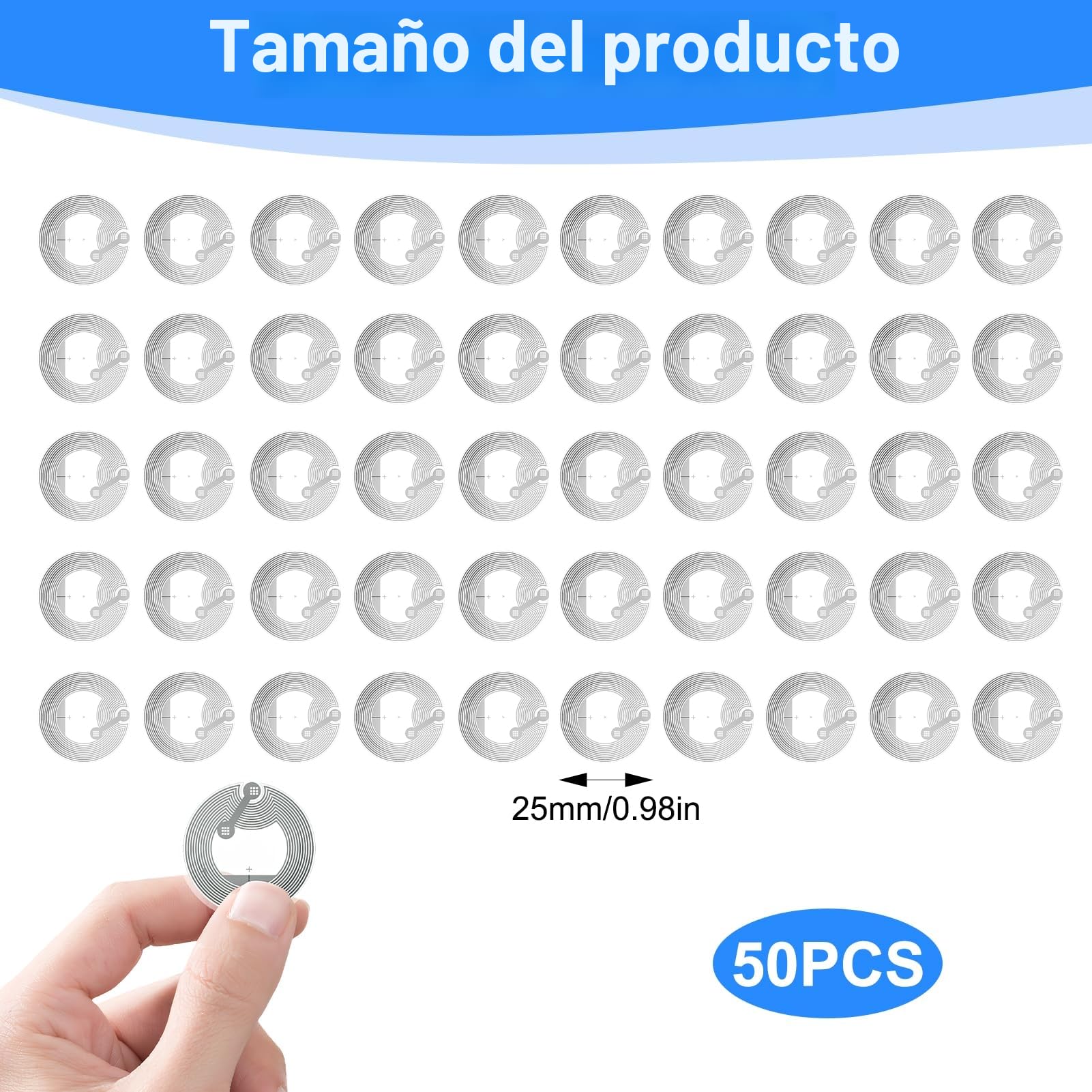 Pegatinas NFC Ntag213 regrabables 144 bytes para iPhone iOS Android