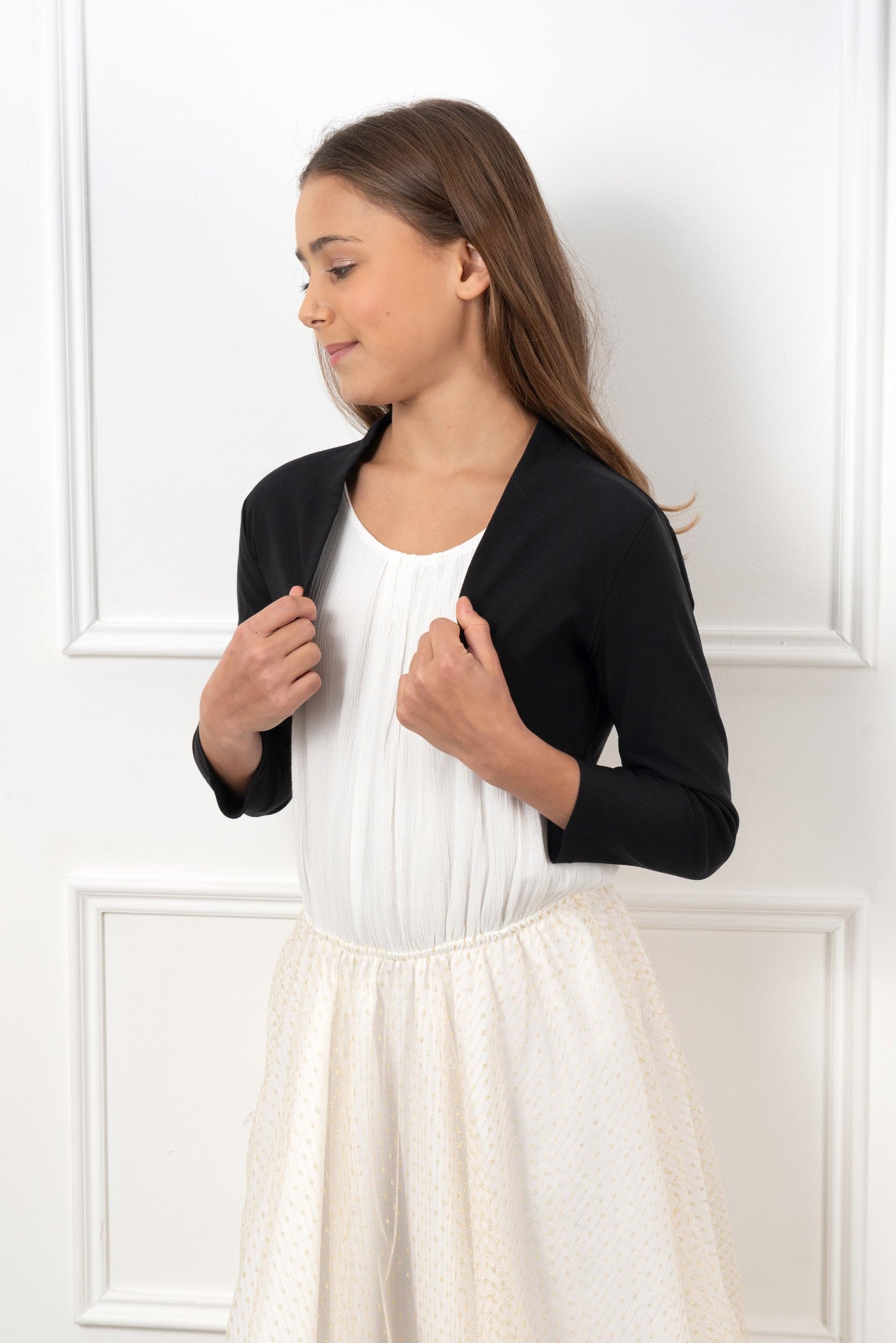 Bolerose Chicas Manga 3/4 Formal Niñas Bolero Cárdigan