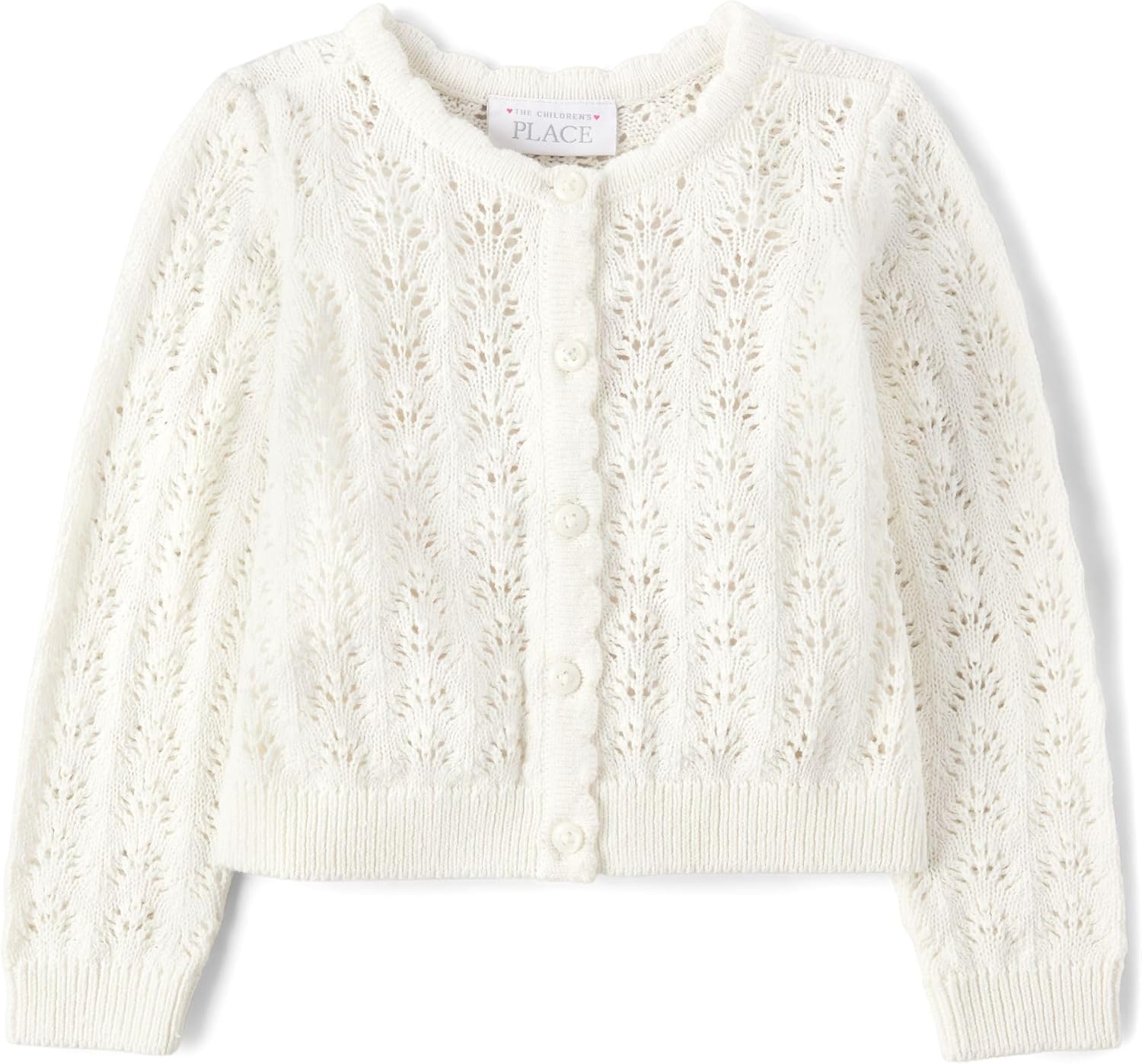 The Children’s Place Baby Girls’ and Toddler Long Sleeve Knit Button Front Cardigan The Children’s Place Baby Girls’ and Toddler Long Sleeve Knit Button Front Cardigan