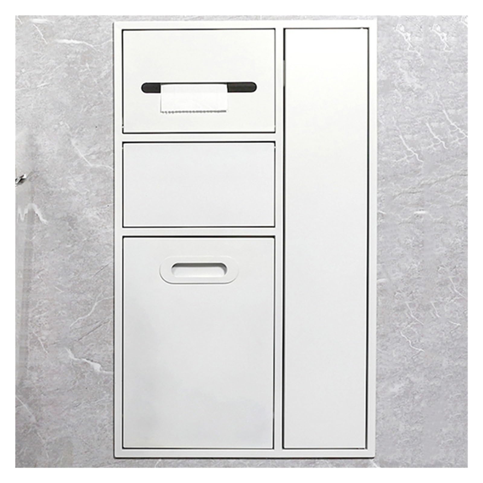 Asdchzen Women's White Stainless Steel Recessed Shower Niche Builtin Shampoo & Toiletries Storage Shelf Gray 30X50x14cm – Stylish Bathroom Organizer For Shower & Trash Can Holder,-40X67x14cm/15.74X26.37x5.51in