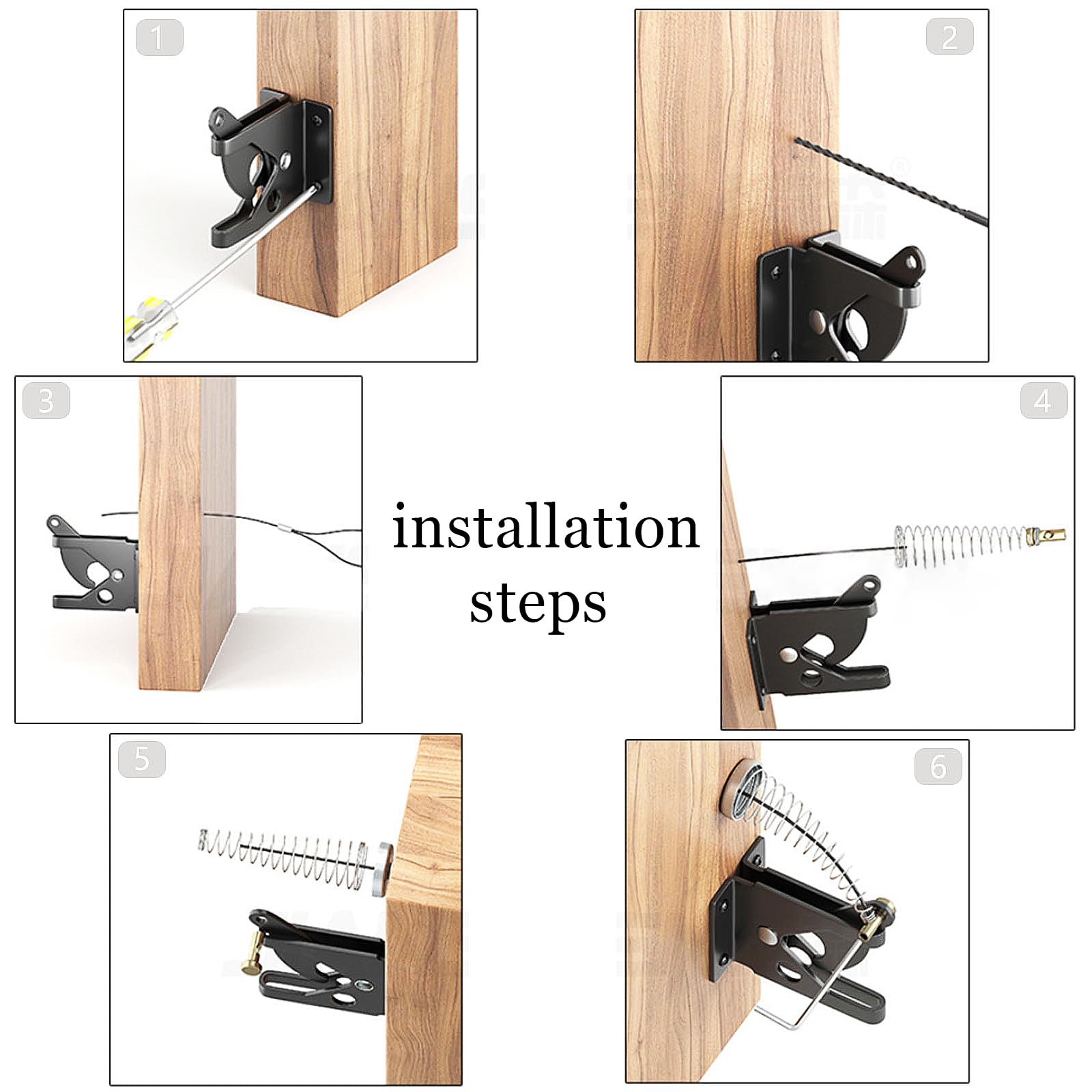 Verrou Baïonnette 320mm Universel Poignée Acier Portail Porte Jardin Loquet Levier Tige Blocage Butée Arrêt