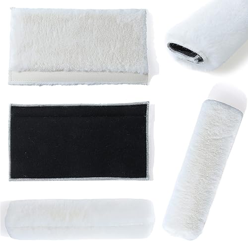 Miniatura 7 de SONAICHTE Almohadillas peludas para cinturón de seguridad  Fundas para cinturón de seguridad de automóvil, accesorios de automóvil para el interior
