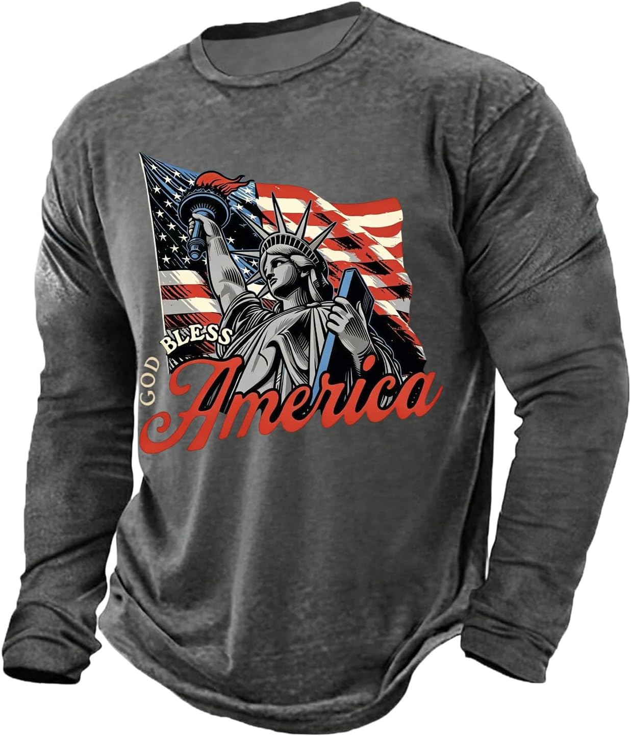 Ymosrh Men's 250th Anniversary Tshirts Long Sleeve American Flag 250 Years USA Patriot Tshirts, S-3XL