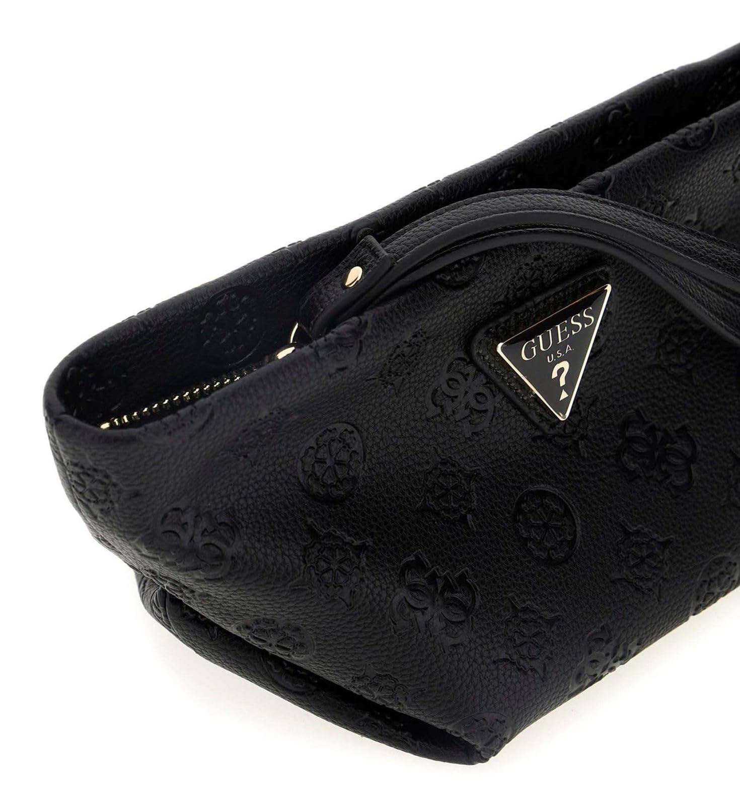 GUESS Kulturbeutel Helina Top Zip Cosmetic Bag Black Logo schwarz
